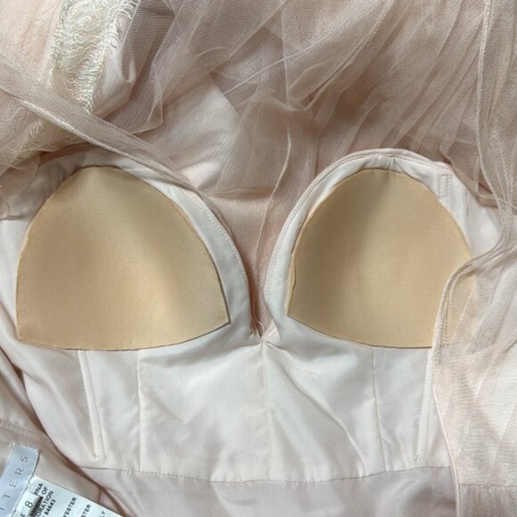 Watters blush pink delicate lace Lucy Gown Size 8 - Picture 12 of 12